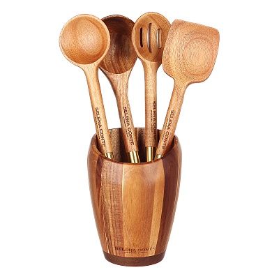  Набор кухонных аксессуаров из 4 х предм медь акация   selena 65081 купить