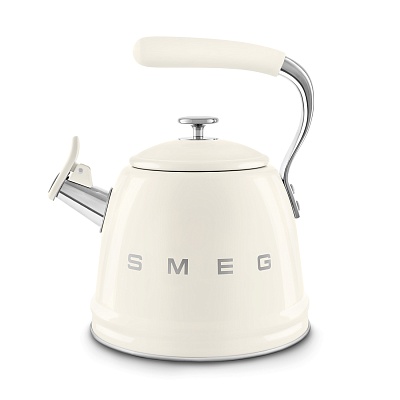 Чайник со свистком 2,3л."Smeg" кремовый 78711 купить