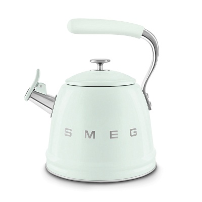 Чайник со свистком 2,3л."Smeg" пастельный зеленый 78713 купить