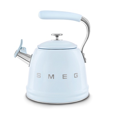 Чайник со свистком 2,3л."Smeg" пастельный голубой 78712 купить
